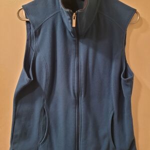 Lands' End Blue Fleece Vest